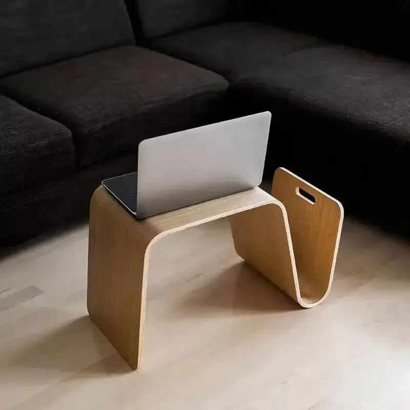 Mini Table Self Minimalist Scandi N-Type Mini Side Table │ Solid Wood Bedside Table Fu ...