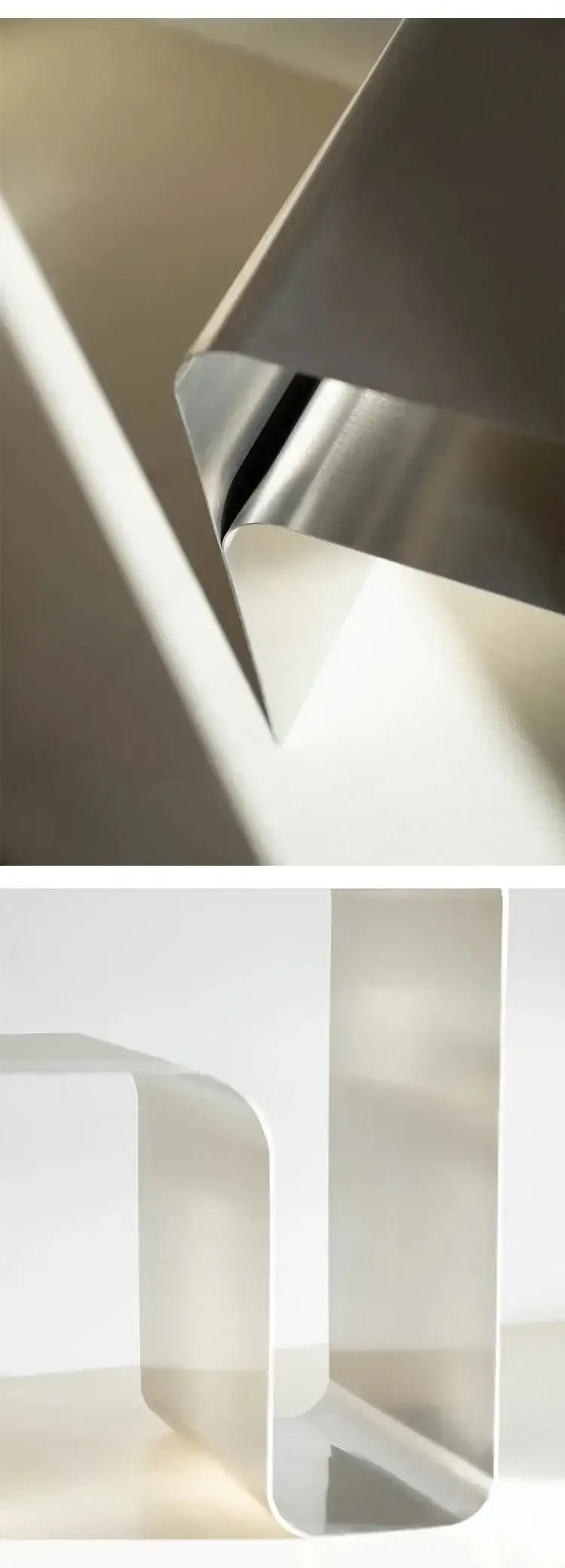Minimalist Stainless Steel Coffee Living Room Table │ Japandi Modern Bedside End Table Furniture - Besontique Home