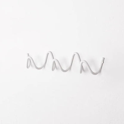 Minimalist Wave Wall Hanging Hook Hanger │ Modern Wall Mounted Rack for Clothes Bags Coat Entrance Door Home Decoration - Besontique Home