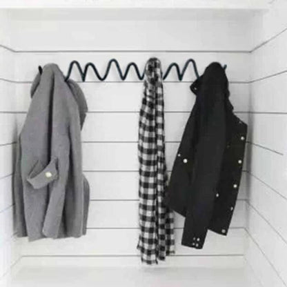 Minimalist Wave Wall Hanging Hook Hanger │ Modern Wall Mounted Rack for Clothes Bags Coat Entrance Door Home Decoration - Besontique Home