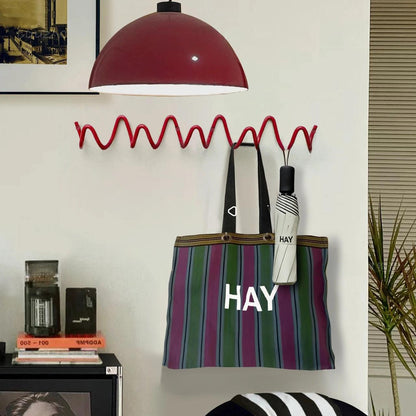 Minimalist Wave Wall Hanging Hook Hanger │ Modern Wall Mounted Rack for Clothes Bags Coat Entrance Door Home Decoration - Besontique Home