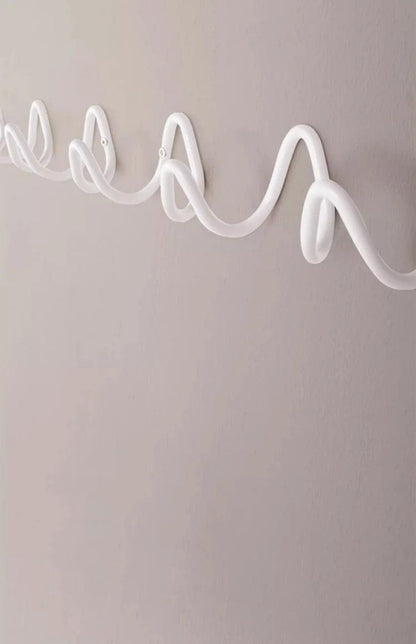 Minimalist Wave Wall Hanging Hook Hanger │ Modern Wall Mounted Rack for Clothes Bags Coat Entrance Door Home Decoration - Besontique Home