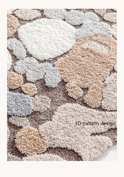 Modern Abstract Art Soft High-Quality Tufting Area Rug │ Irregular Design Fluffy Floor Bedroom Carpet - Besontique