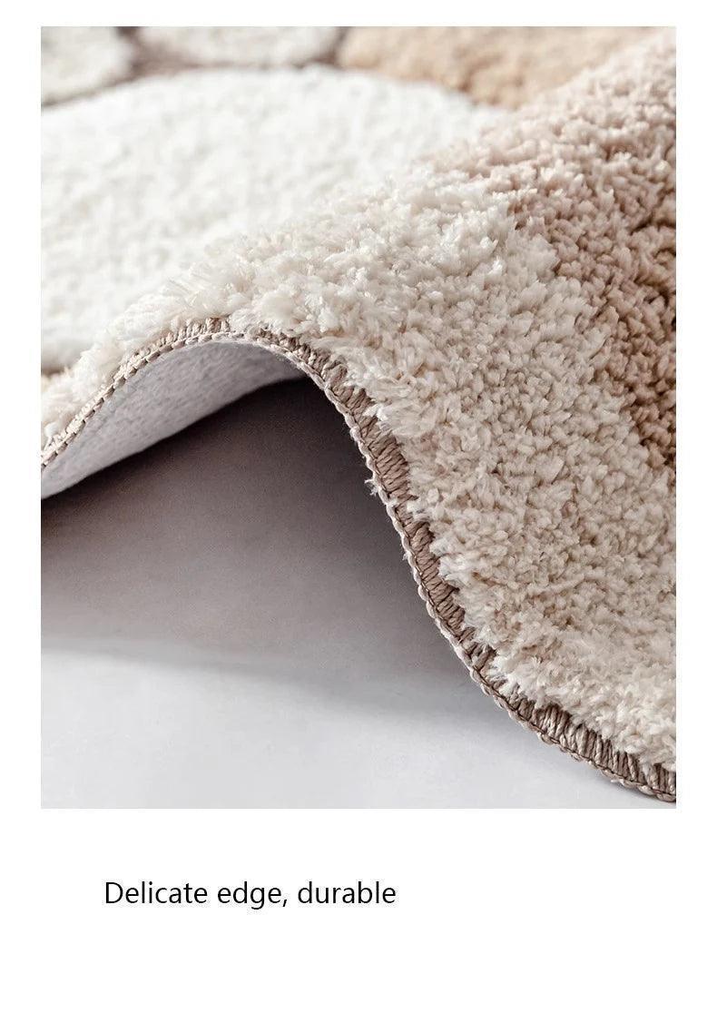 Modern Abstract Art Soft High-Quality Tufting Area Rug │ Irregular Design Fluffy Floor Bedroom Carpet - Besontique Home