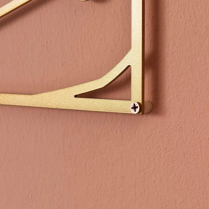 Modern Abstract Female Gold Line Silhouette Metal Art │ Nordic Woman Iron Wall Hanging Decor Ornament - Besontique Home