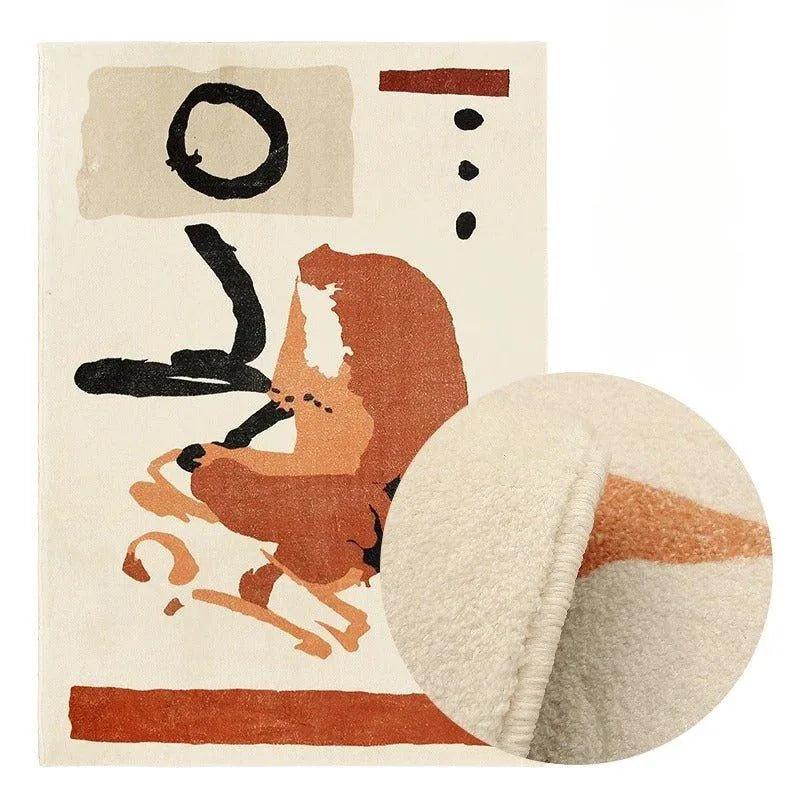 Modern Abstract Pattern Design Plush Large Carpet │ Minimalist Decorative Living Room Bedroom Mat Rug - Besontique Home