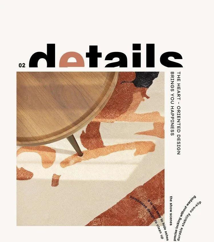 Modern Abstract Pattern Design Plush Large Carpet │ Minimalist Decorative Living Room Bedroom Mat Rug - Besontique Home