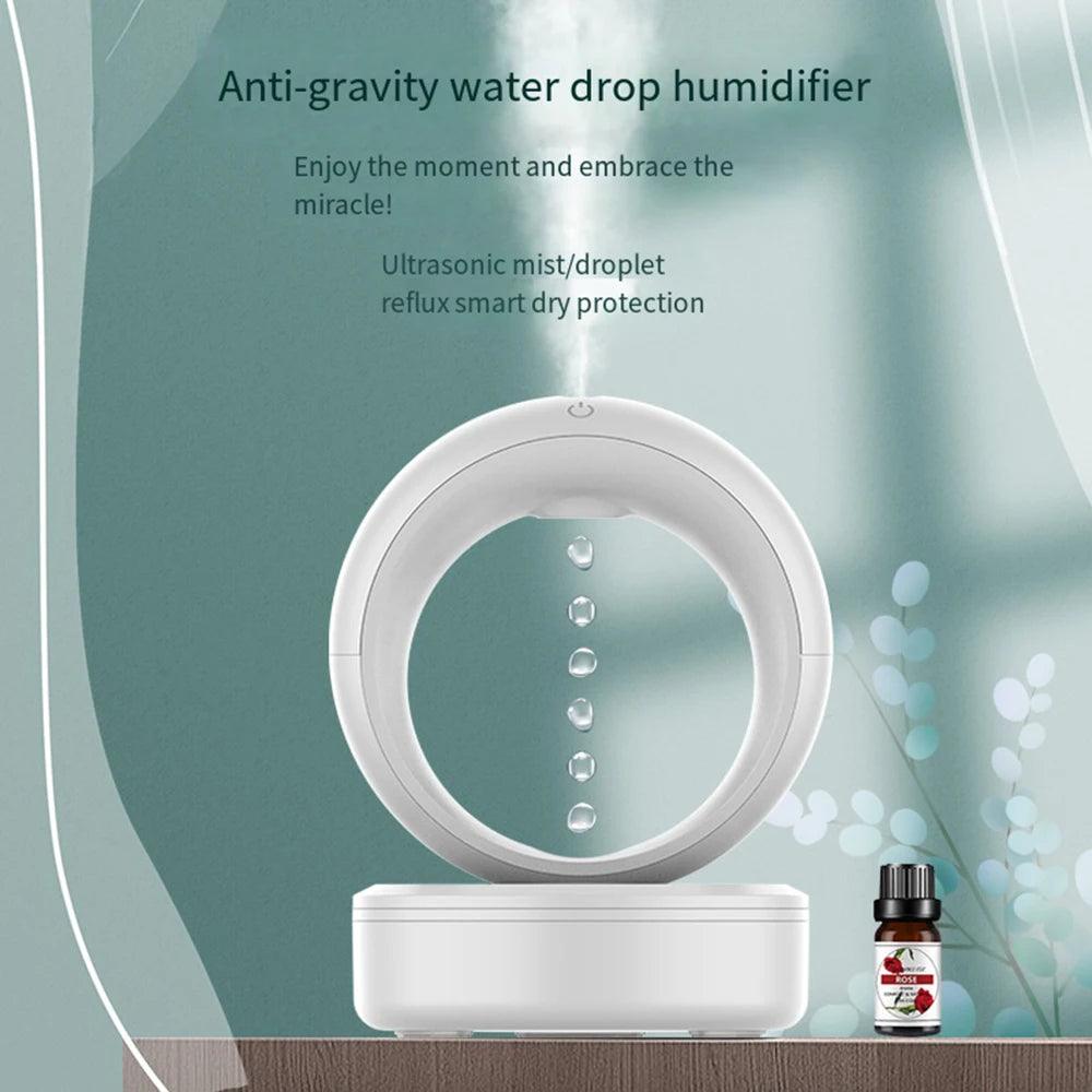 Modern Anti Gravity Water Drop Humidifier │ Essential Oil Aroma Diffuser USB Ultrasonic Mini Air Purifier - Besontique Home