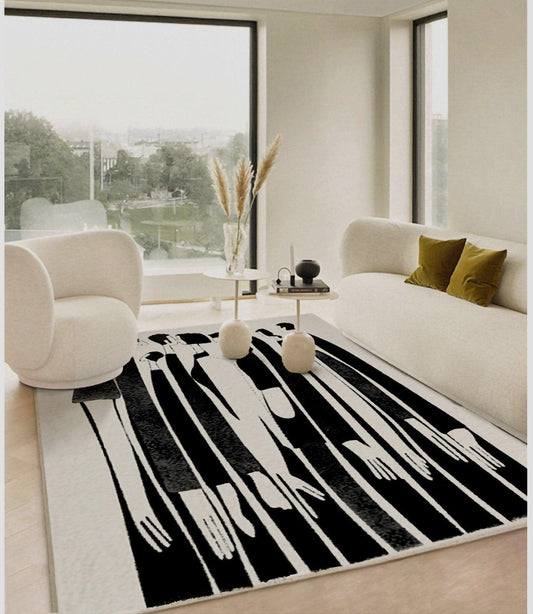 Modern Art 1 Carpets │Cashmere Rug │ for Living Room Decoration Bedroom Decor - Besontique