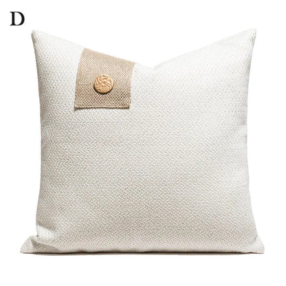 Modern Artificial Leather Cushion Cover │ Geometric Decorative Pillow Cases - Besontique