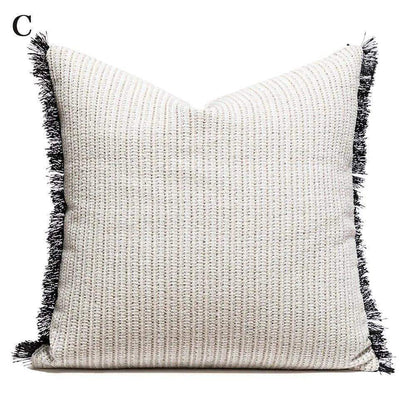 Modern Artificial Leather Cushion Cover │ Geometric Decorative Pillow Cases - Besontique Home