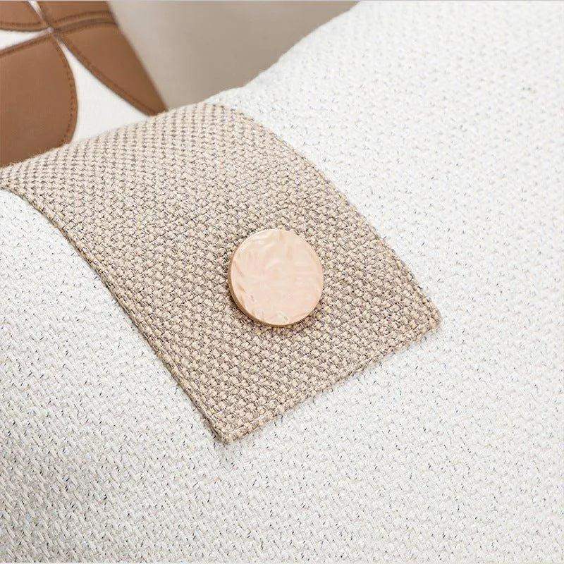 Modern Artificial Leather Cushion Cover │ Geometric Decorative Pillow Cases - Besontique Home