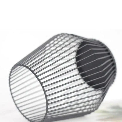 Modern Black Metal Willow Tea Light Candle Holder │ Pillar Candlestick Holder - Besontique Home