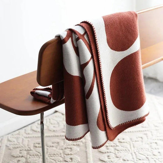 Modern Bohemian Abstract Throw Blanket │ Nordic Stylish Bedspread - Besontique Home