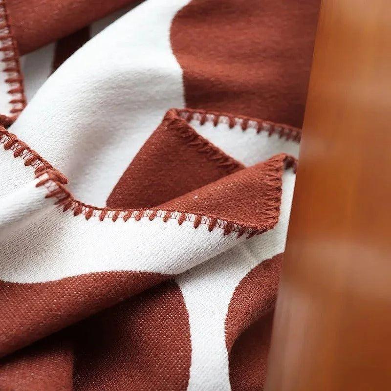 Modern Bohemian Abstract Throw Blanket │ Nordic Stylish Bedspread - Besontique Home