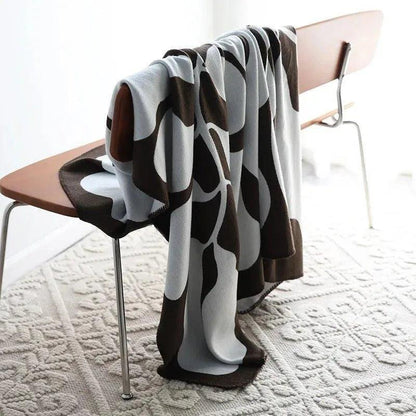 Modern Bohemian Abstract Throw Blanket │ Nordic Stylish Bedspread - Besontique Home