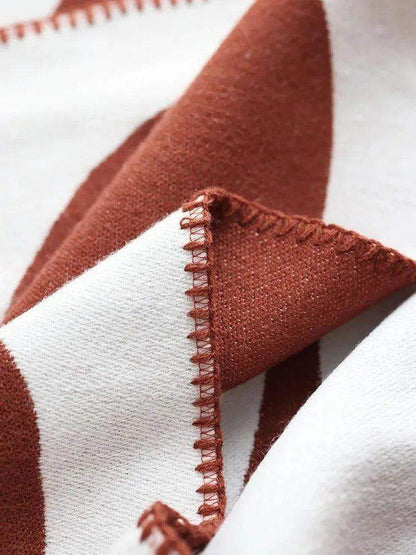 Modern Bohemian Abstract Throw Blanket │ Nordic Stylish Bedspread - Besontique Home