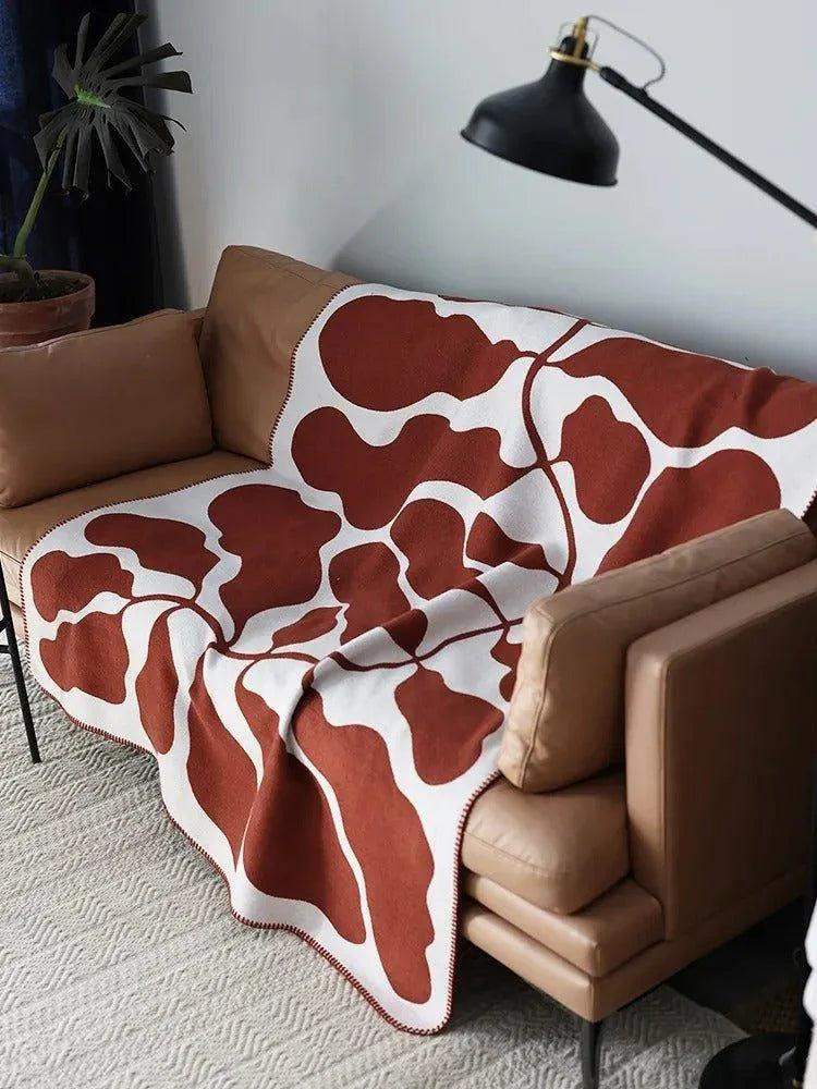 Modern Bohemian Abstract Throw Blanket │ Nordic Stylish Bedspread - Besontique Home
