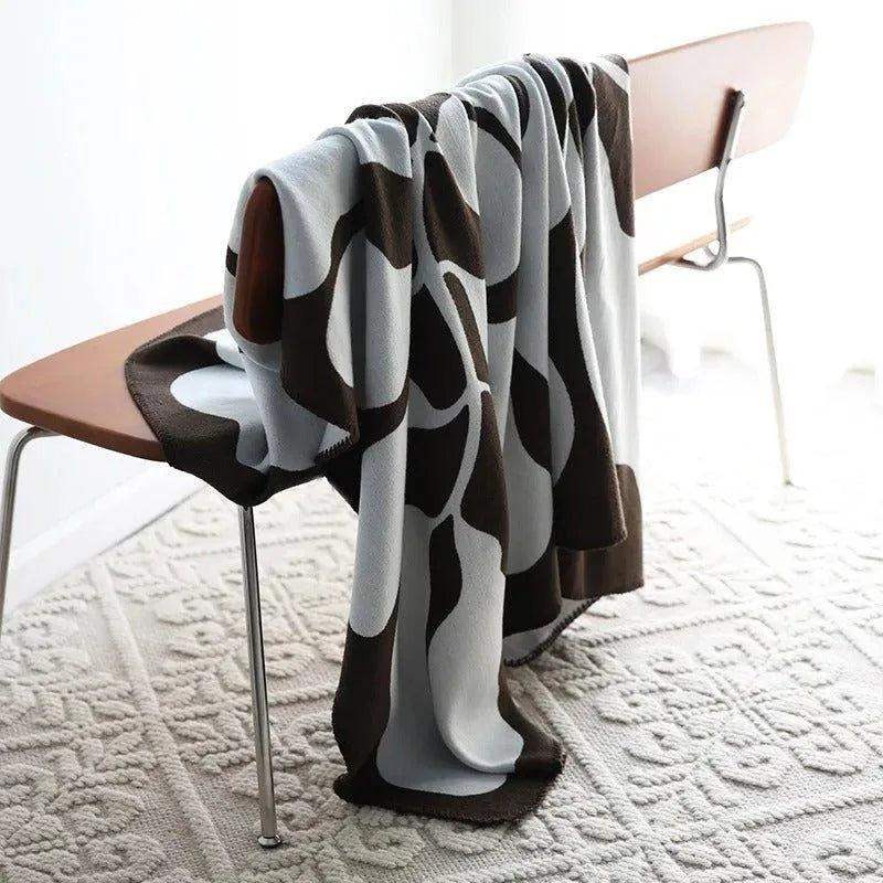 Modern Bohemian Abstract Throw Blanket │ Nordic Stylish Bedspread - Besontique Home