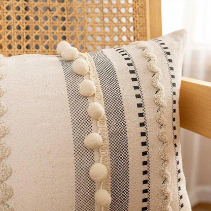 Modern Bohemian Lace Cushion Cover │ Moroccan Tufted Decorative Pillowcase │ For Bed Sofa Couch Living Room - Besontique Home