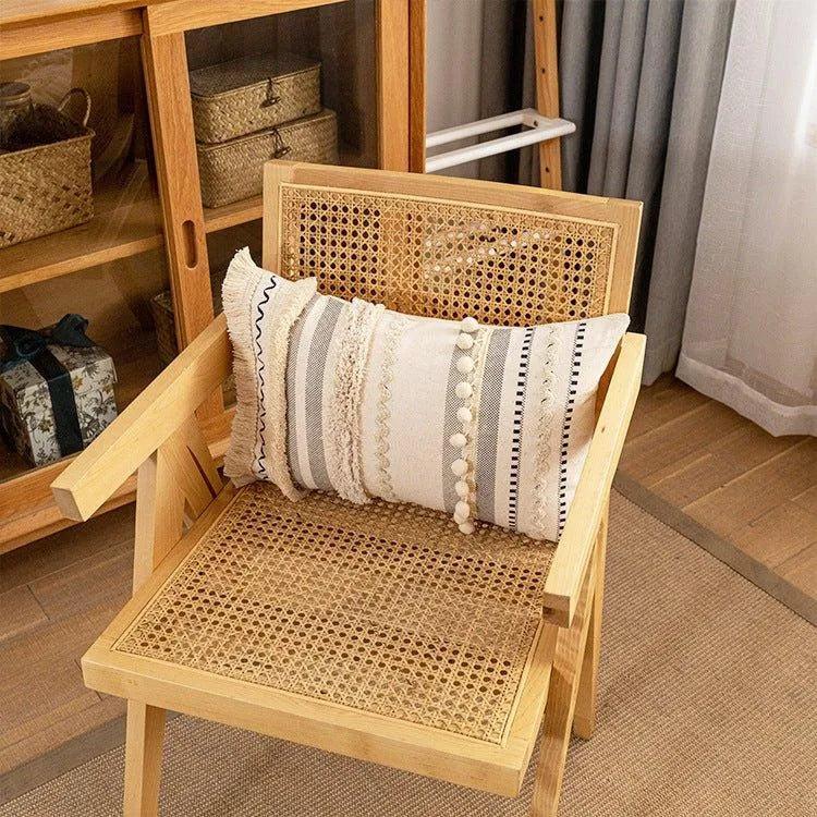 Modern Bohemian Lace Cushion Cover │ Moroccan Tufted Decorative Pillowcase │ For Bed Sofa Couch Living Room - Besontique Home