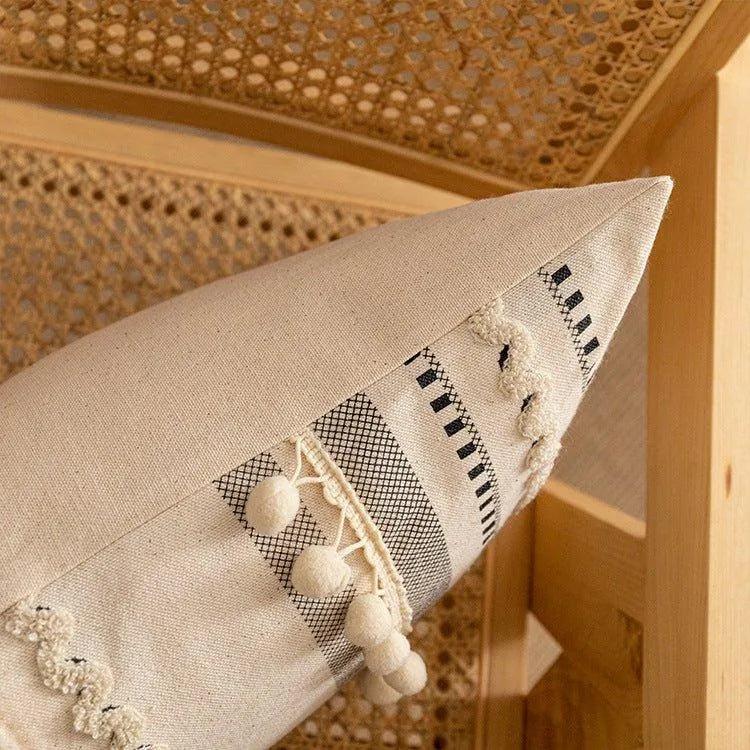 Modern Bohemian Lace Cushion Cover │ Moroccan Tufted Decorative Pillowcase │ For Bed Sofa Couch Living Room - Besontique Home