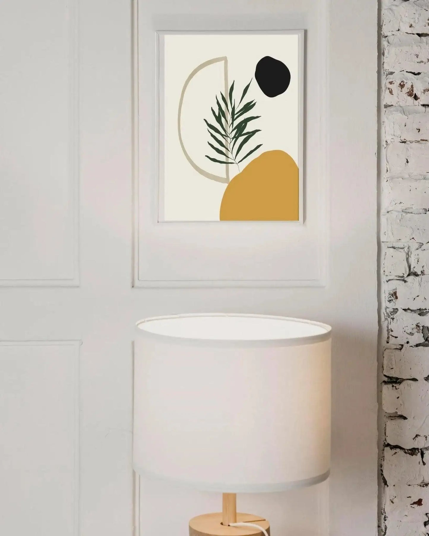 Modern Boho Botanical Wall Print │ Yellow Green Black Decorative Art - Besontique Home