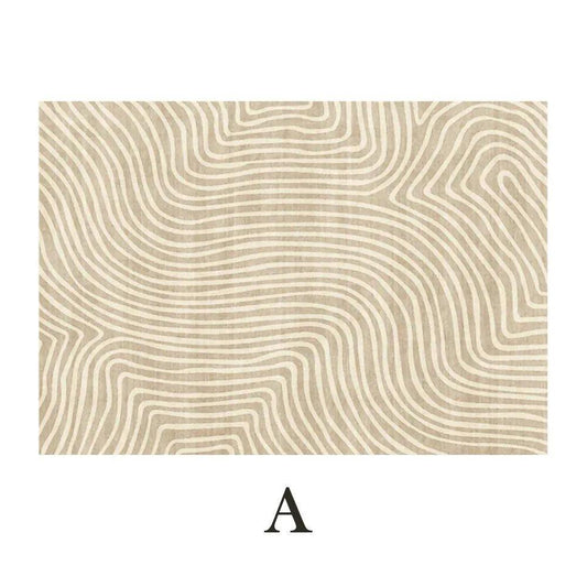 Modern Boho Line Carpet │ Neutral Tone Beige Rugs │ for Bedroom Living Room decoration - Besontique Home