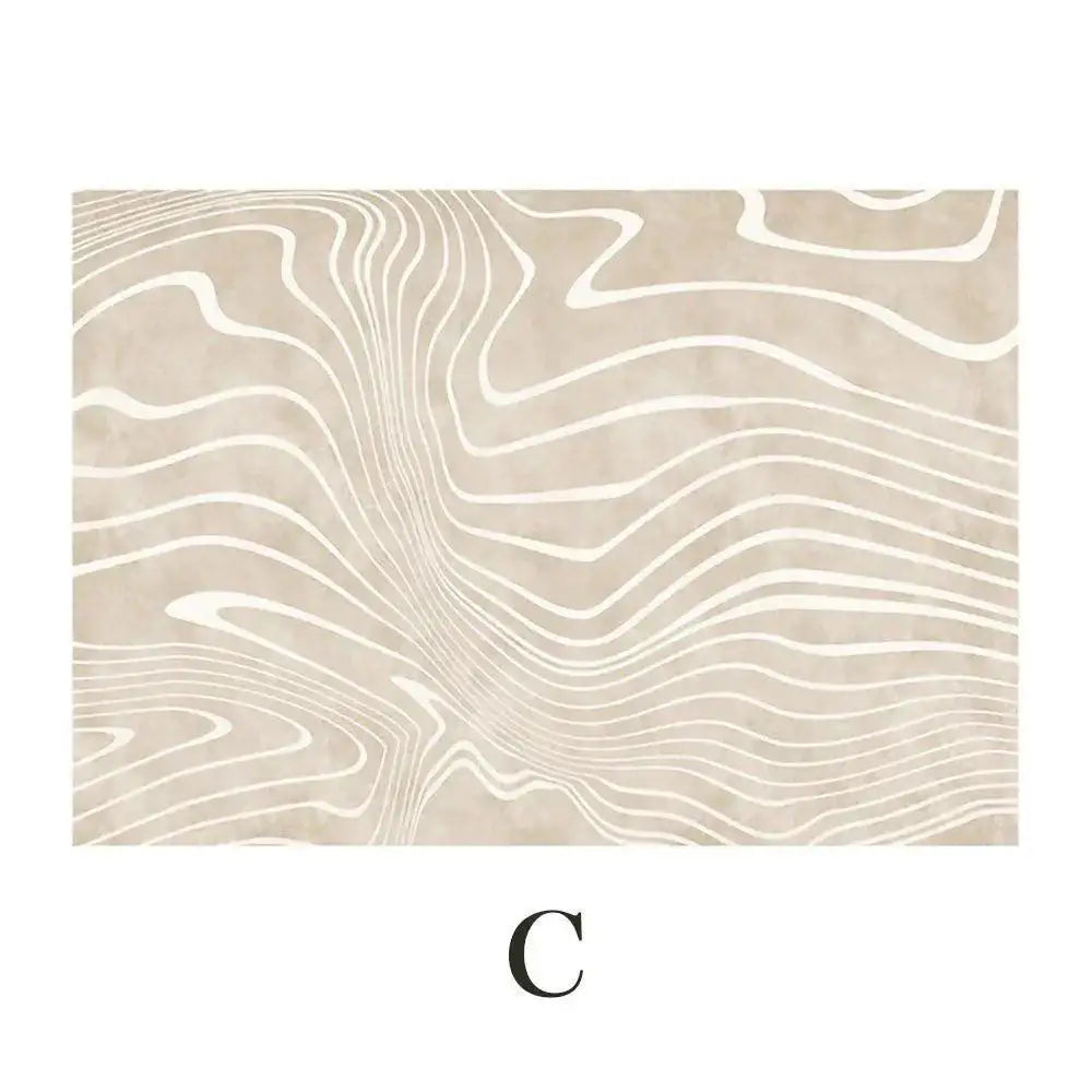 Modern Boho Line Carpet │ Neutral Tone Beige Rugs │ for Bedroom Living Room decoration - Besontique Home