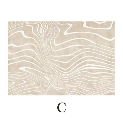 Modern Boho Line Carpet │ Neutral Tone Beige Rugs │ for Bedroom Living Room decoration - Besontique Home