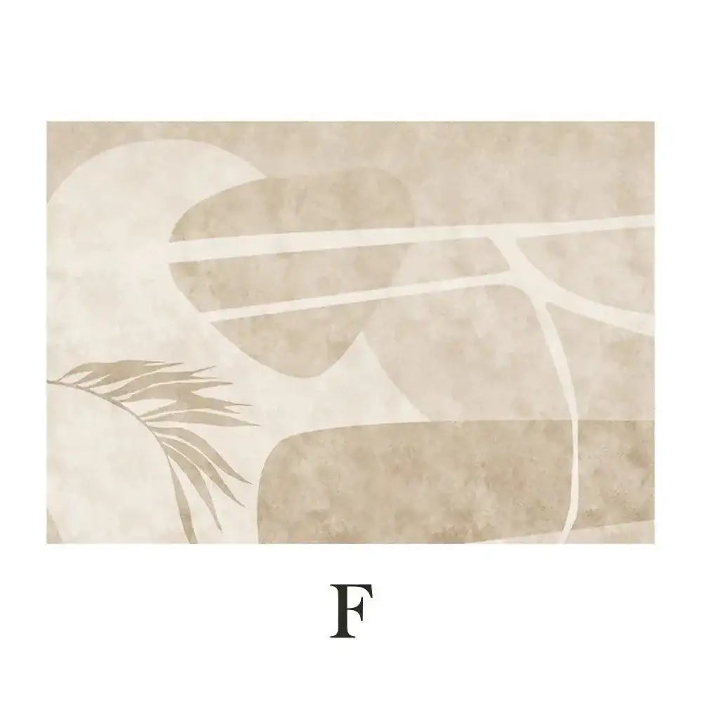 Modern Boho Line Carpet │ Neutral Tone Beige Rugs │ for Bedroom Living Room decoration - Besontique Home