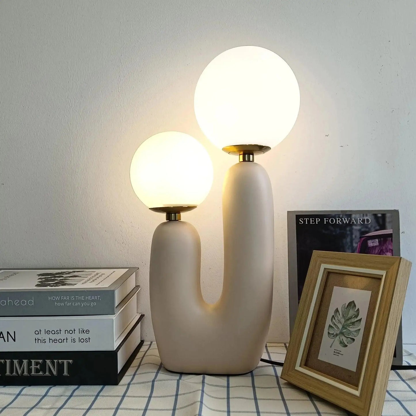 Modern Double Frosted Glass Balls Table Lamp │ Nordic Creative LED Desk Light - Besontique Home