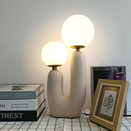 Modern Double Frosted Glass Balls Table Lamp │ Nordic Creative LED Desk Light - Besontique Home