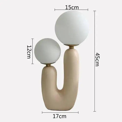Modern Double Frosted Glass Balls Table Lamp │ Nordic Creative LED Desk Light - Besontique Home