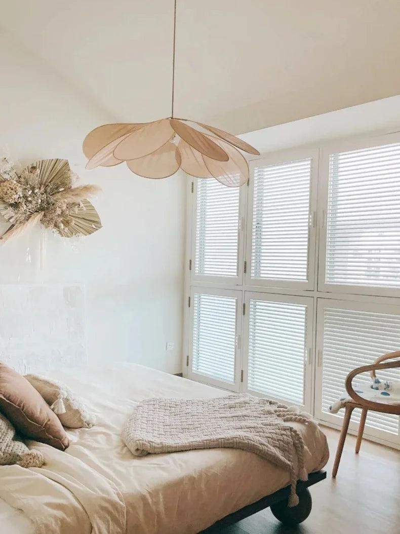 Modern Fabric Flower Art Petal Pendant Ceiling Light - Besontique Home
