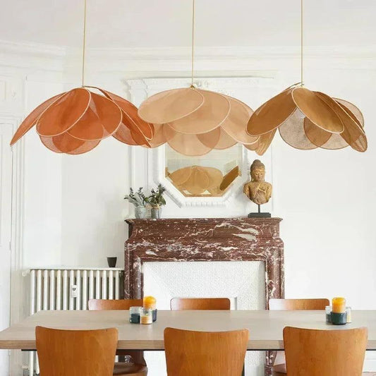 Modern Fabric Flower Art Petal Pendant Ceiling Light - Besontique Home