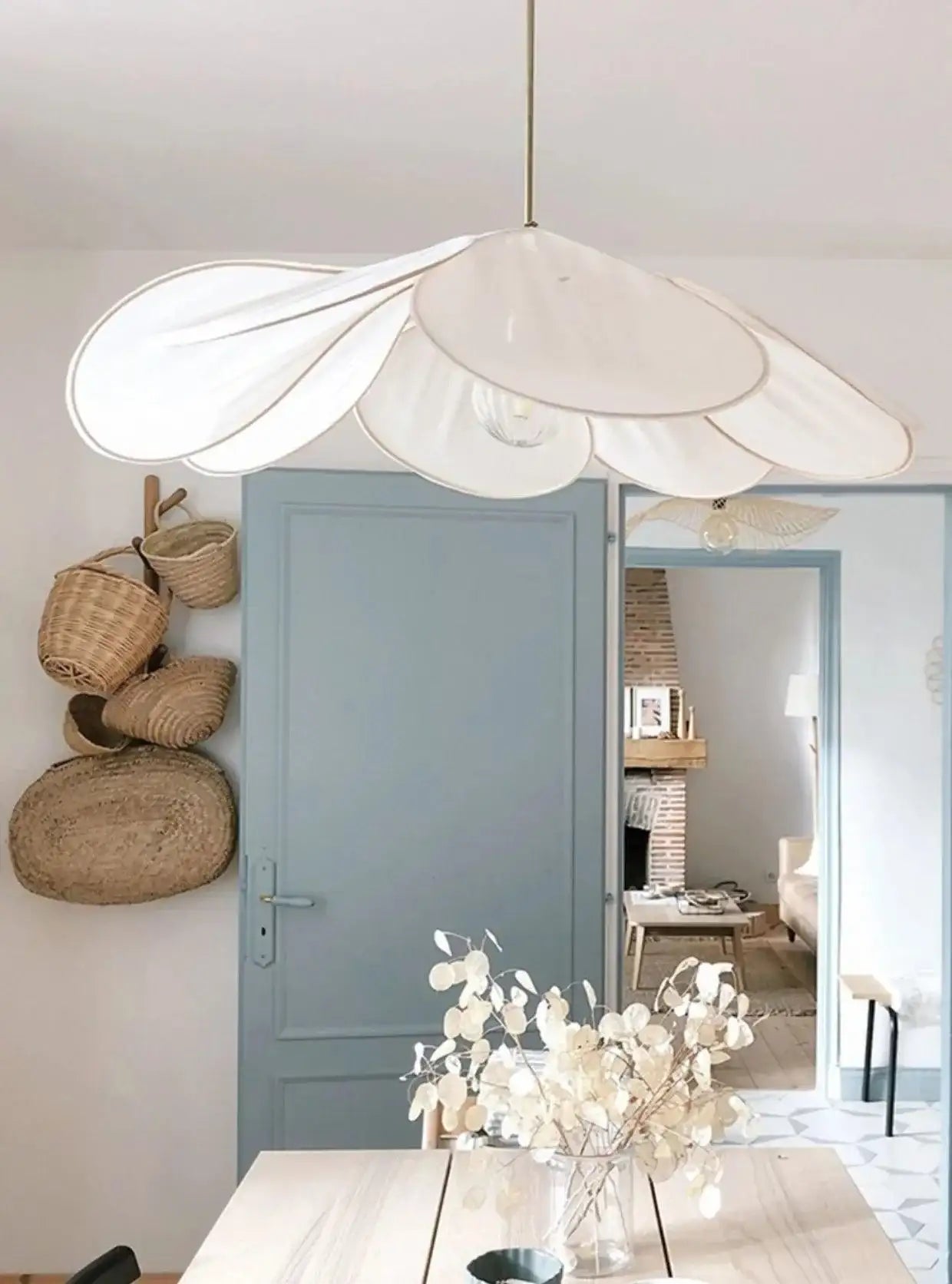 Modern Fabric Flower Art Petal Pendant Ceiling Light - Besontique Home