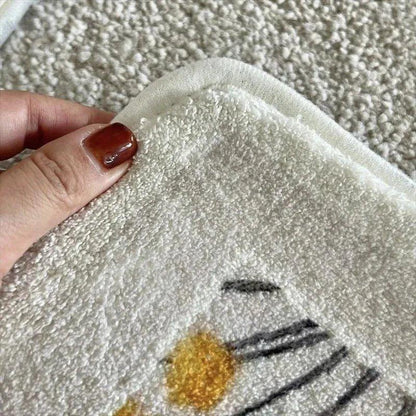 Modern Floral Fluffy Bedside Decorative Oval Rug │ Soft Anti-slip Absorbent Bathroom Floor Mat - Besontique Home