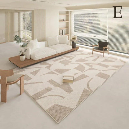 Modern Geometric Light Color Home Carpet │ Minimal Decor Bedside Luxury Rug - Besontique Home