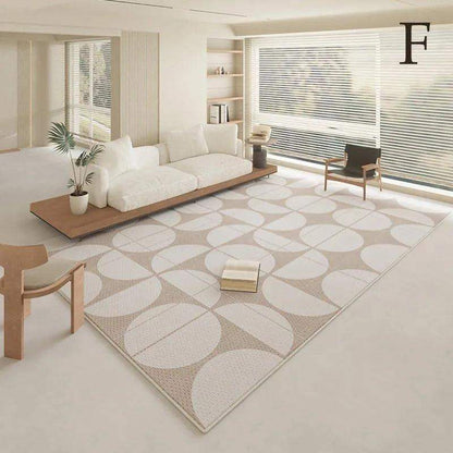 Modern Geometric Light Color Home Carpet │ Minimal Decor Bedside Luxury Rug - Besontique Home