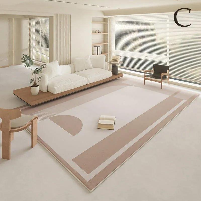 Modern Geometric Light Color Home Carpet │ Minimal Decor Bedside Luxury Rug - Besontique Home
