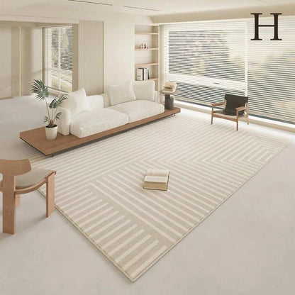 Modern Geometric Light Color Home Carpet │ Minimal Decor Bedside Luxury Rug - Besontique Home