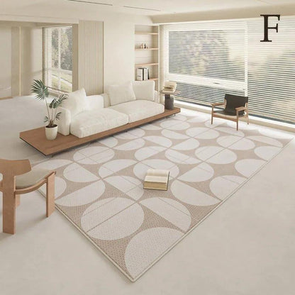 Modern Geometric Light Color Home Carpet │ Minimal Decor Bedside Luxury Rug - Besontique Home