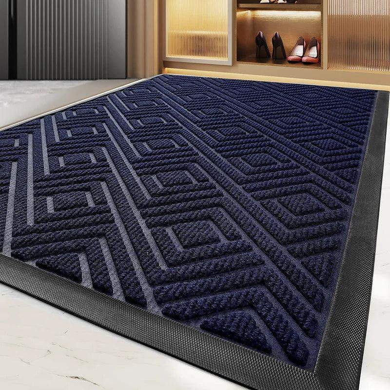 Modern Geometric Pattern PVC Door Mat │ Solid Color Anti-slip Entrance Floor Rug Mat - Besontique Home