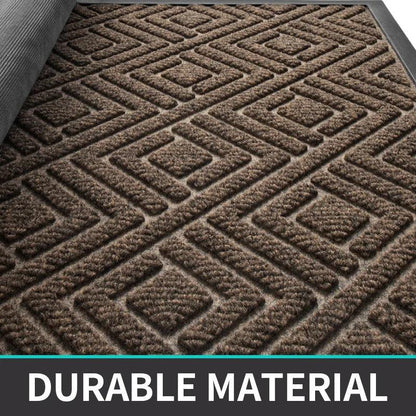 Modern Geometric Pattern PVC Door Mat │ Solid Color Anti-slip Entrance Floor Rug Mat - Besontique Home