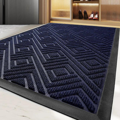 Modern Geometric Pattern PVC Door Mat │ Solid Color Anti-slip Entrance Floor Rug Mat - Besontique Home