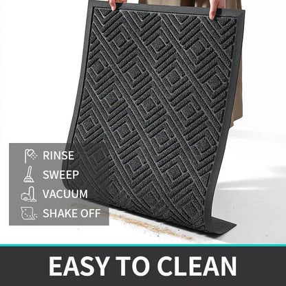 Modern Geometric Pattern PVC Door Mat │ Solid Color Anti-slip Entrance Floor Rug Mat - Besontique Home