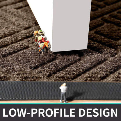 Modern Geometric Pattern PVC Door Mat │ Solid Color Anti-slip Entrance Floor Rug Mat - Besontique Home