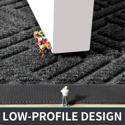 Modern Geometric Pattern PVC Door Mat │ Solid Color Anti-slip Entrance Floor Rug Mat - Besontique Home