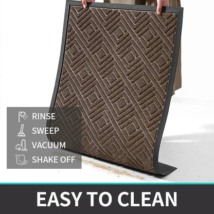 Modern Geometric Pattern PVC Door Mat │ Solid Color Anti-slip Entrance Floor Rug Mat - Besontique Home